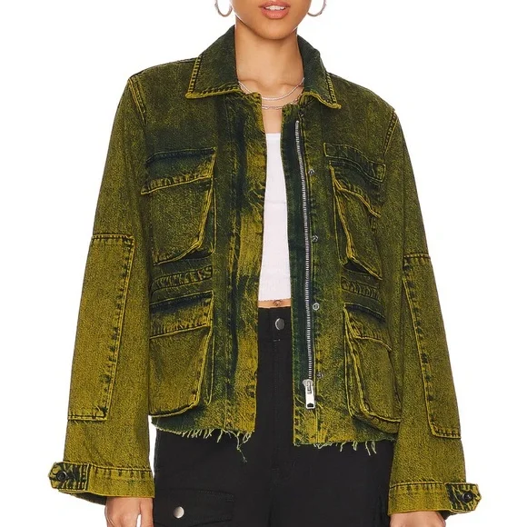 $299⬇️ALL SAINTS MILITARY VARSITY JACKET - size 0        vtg Bomber racing - Picture 3 of 4